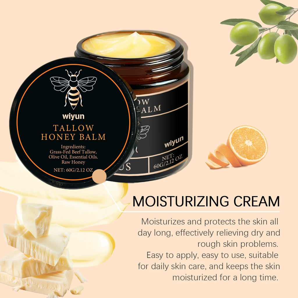 Talg Honig Creme Glow Feuchtigkeitsspendende Haut Verbessert die Elastizität Sanfte Aufhellung Verbessert fahle Haut Festigende Gesichts- und Körperfeuchtigkeitslotion