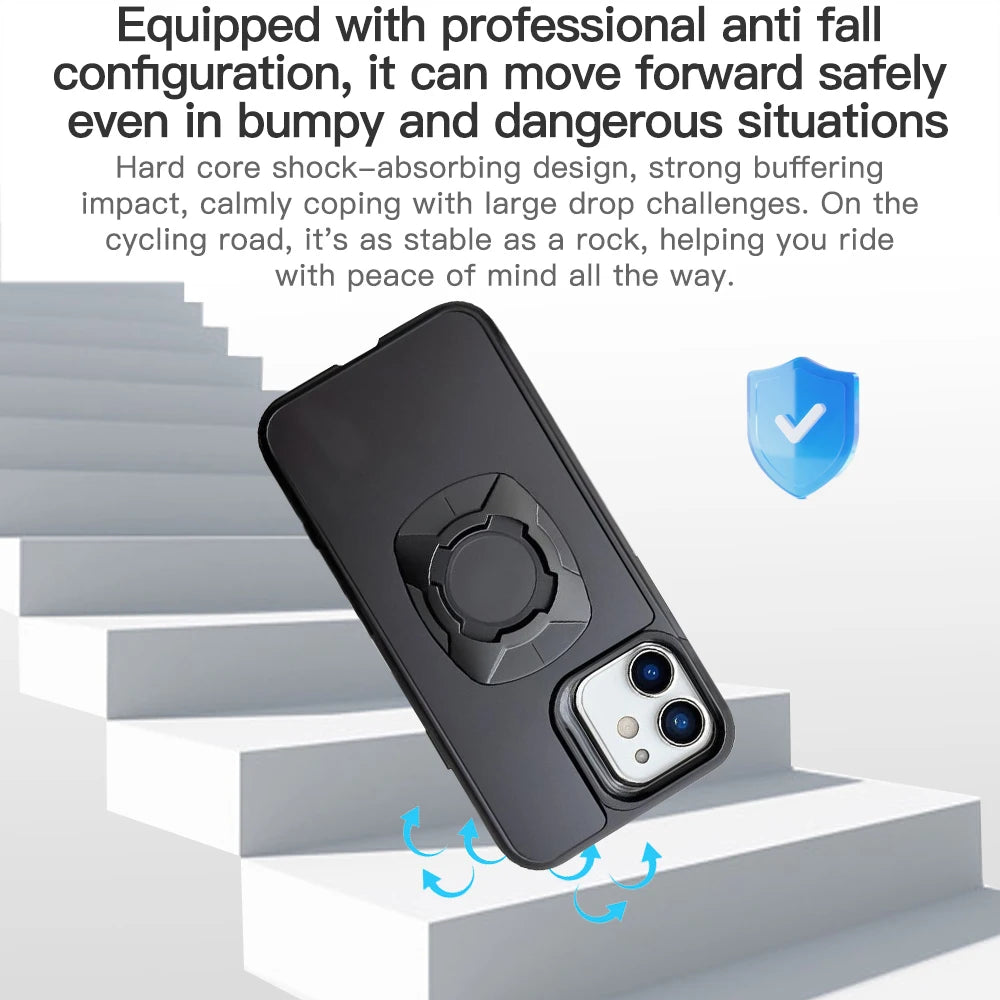 Twsit Lock Handyhülle Halterung Motorrad Fahrrad iPhone Hülle Quick Lock Passend für Quad System Telefonhalterung/Halterung 14 15 16 Pro Max