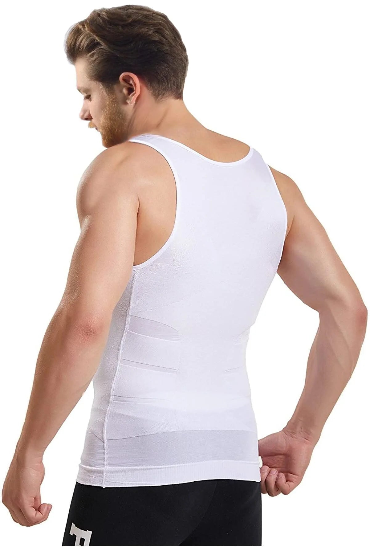 Herren Kompressions-Body Shaper Weste Nahtloses Abnehm-Tanktop Taillentrainer Bauchkontrolle Unterhemd Shapewear Gewichtsverlust Shirt
